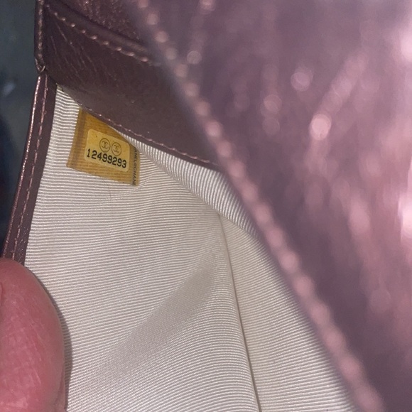 Chanel purple and silver irridescent trifold wallet. Serial sticker still Intact - Picture 6 of 7